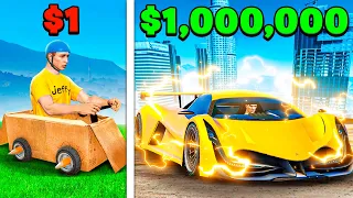 $1 To $1,000,000 CAR in GTA 5!