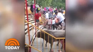 Bull Jumps Into Stands, Injuring Dozens Of Spectators | TODAY