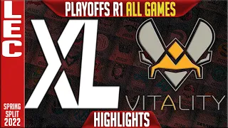 XL vs VIT Highlights ALL GAMES | Round 1 LEC Playoffs Spring 2022 | Excel Esports vs Team Vitality