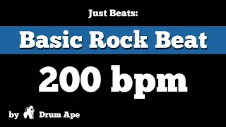 200 bpm Basic Rock Beat (drums only)