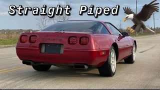 Straight Piped C4 Corvette No cats No mufflers
