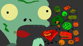 Algodoo | Halloween Zombie Eating All BFDI Characters | ゾンビハロウィン