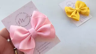 LAÇO SIMPLES E FÁCIL🎀DIY-PAP-RIBBON BOW HAIR