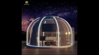 360° Transparent Glamping Dome Tent #dometent #glampingtent