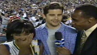 Man propose to a San Diego Chargers' cheerleader on Monday Night Football 1994