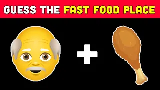 🍗 Can You Guess The Fast Food Place by Emoji? Food Quiz