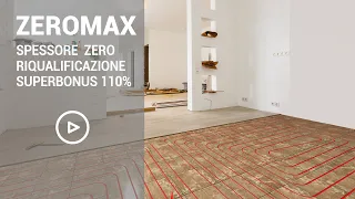 ZEROMAX, RADIANTE A PAVIMENTO a zero spessore ideale per la RISTRUTTURAZIONE