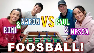 We Played An Epic Game of Foosball - Veronica and Aaron vs Vanessa and Paul!