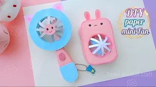 how to make paper cute fan / handmade mini fan / diy paper fan /paper craft