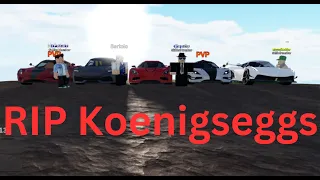 RIP Koenigseggs…….. Koenigseggs are getting removed from Roblox! (Car Crushers 2)