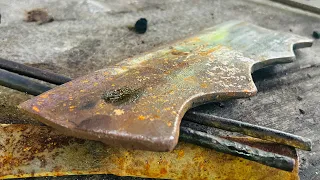 Knife Making | How To Make Knife | Forging A Powerful Cleaver From A Rusty Strange Steel