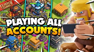 Playing 19 Clash of Clans Accounts in One Day!