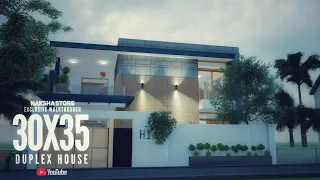 30 X 35 feet | Duplex House| 3BHK with PLAY ROOM | Project Showreel | 4K | Plan No. - 09