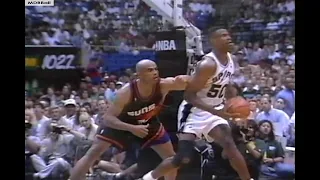 NBA On NBC - David Robinson (40p & 21r) Battles Charles Barkley (30p & 20r) In SA! 1996 Playoffs G2