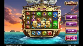 Pirate Pays Megaways Slot by BTG Free Spins Only Video 25 Spins 10x Start!