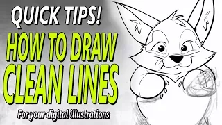 HOW TO DRAW CLEAN LINES  with your digital art - QUICK TIP