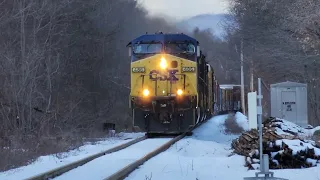 CSX M427-05 answers the defect detector at West Boylston, MA.