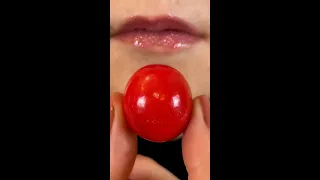 asmr DELICIOUS RED CANDY eating sounds mukbang #shorts #youtubeshorts