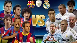 Barcelona Legends 🆚 Real Madrid Legends 🔥💪- 11 vs 11 - (Messi,Ronaldo,Maradona,Zidane,Ronaldinho)🤯