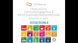 CSA Webinar: CitSci, Community Engagement, and the UN SDGs