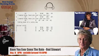 🥁 Have You Ever Seen The Rain - Rod Stewart Drums Backing Track with chords and lyrics