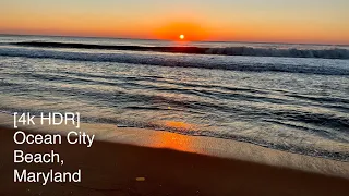 Ocean City Beach Morning Walk, Sunrise, Atlantic Ocean