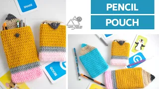CROCHET: Quick Teacher Gift, Pencil Pouch Crochet Pattern by Winding Road Crochet