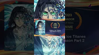 Shingeki no Kyojin Gana 6 Categorías En Los Crunchyroll Anime Awards #shorts