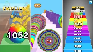 Number Ball 3D Merge Games vs Ball Run & Merge Satisfying gameplay vs Level Up Circles