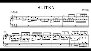 Bach - English Suite No. 5 in E minor, BWV 810 (Robert Levin, Alan Curtis)