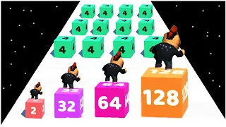 2048 Surfer 3D, jelly cube 2048 run, reach cube 128 max level - Gameplay Walkthrough - Levels 1-15