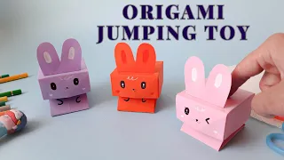 Origami Paper Jumping Rabbit: How to make Origami Rabbit🐰