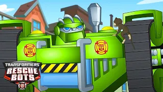 Transformers: Rescue Bots | Boulder en el centro | Animacion | Dibujos Animados de Niños