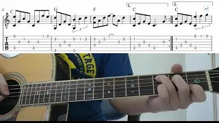 My Way (Frank Sinatra) - Easy Fingerstyle Guitar Playthrough Tutorial Lesson With Tabs