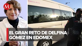 Delfina Gómez asume el control del EdoMex, el estado con más robos al transporte