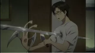 Parasyte - Shinici vs his mother fight anime