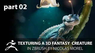 Zbrush Timelapse - Texturing a 3D Fantasy Creature - Nicolas MOREL