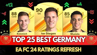 EA FC 24 | TOP 25 BEST GERMANY PLAYER RATINGS (FIFA 24)! 💀😲 ft. Kimmich, Gündogan, Musiala …