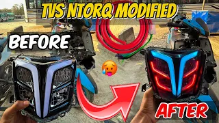 🥵Finally TVS Ntorq125 Full Modification Vlog | NTORQ Headlight Modified | Ntorq125 @DimpusVlogs