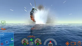 Titanic Hit a Sea Mine and Sinking - Ship Handling Simulator - Ship Mooring 3D