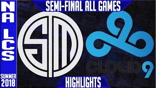 TSM vs C9 Highlights ALL GAMES | NA LCS Playoffs Semi-Final Summer 2018 | Team Solomid vs Cloud9