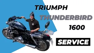 Service of a Triumph Thunderbird 1600 Motorbike