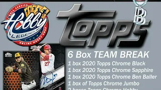 2020 Topps Chrome BLACK/SAPPHIRE/BALLER 6 Box TEAM Break #10 eBay 04/05/21