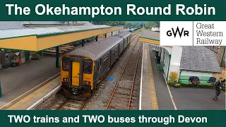 Exeter/Barnstaple/Bideford/Okehampton/Exeter - Two trains and two buses
