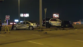 Raw video: HPD SUV involved in major crash on 59 feeder road at 1960