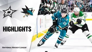 NHL Highlights | Stars @ Sharks 1/11/20