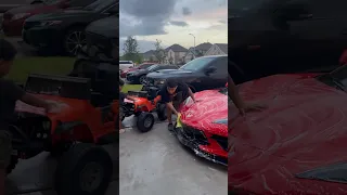 MOM catches DAD AND SON washing their cars in the rain 😱 #shorts