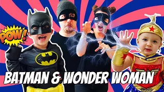 Super Hero's VS Robbers: Batman and Wonder Woman Save The Day!