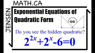 Exponential Equations of Quadratic Form