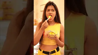 Eating Only YELLOW FOOD For 24 Hours 💛 | YELLOW Challenge #shorts #foodchallenge